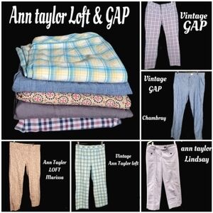 5 PAIRS of Ann taylor/ GAP size 4 summer pants bundle